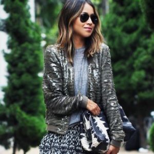 GREYLIN sequin bomber jacket